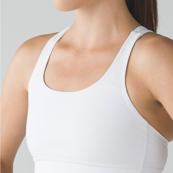 Lululemon Energy Bra White Size 4 – Medium Support, Excellent Condition - Picture 5 of 10